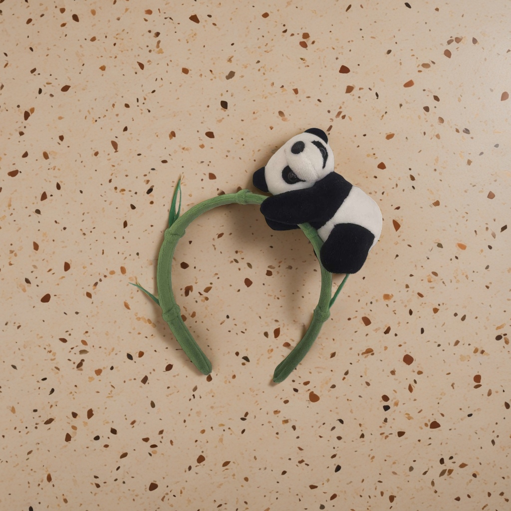 熊猫图案发箍 柔软亲肤 可调节大小 女童成人通用