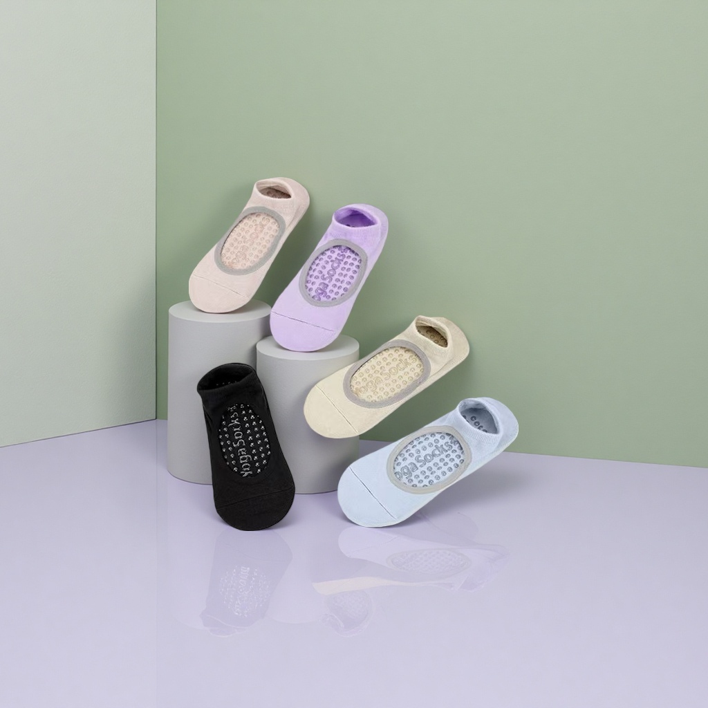 Five pairs of yoga invisible socks, multi-color mixed and matched, anti-slip, sweat-absorbing, breathable, pure cotton Five pairs of yoga invisible socks, multi-color mixed and matched, anti-slip, sweat-absorbing, breathable, pure cotton