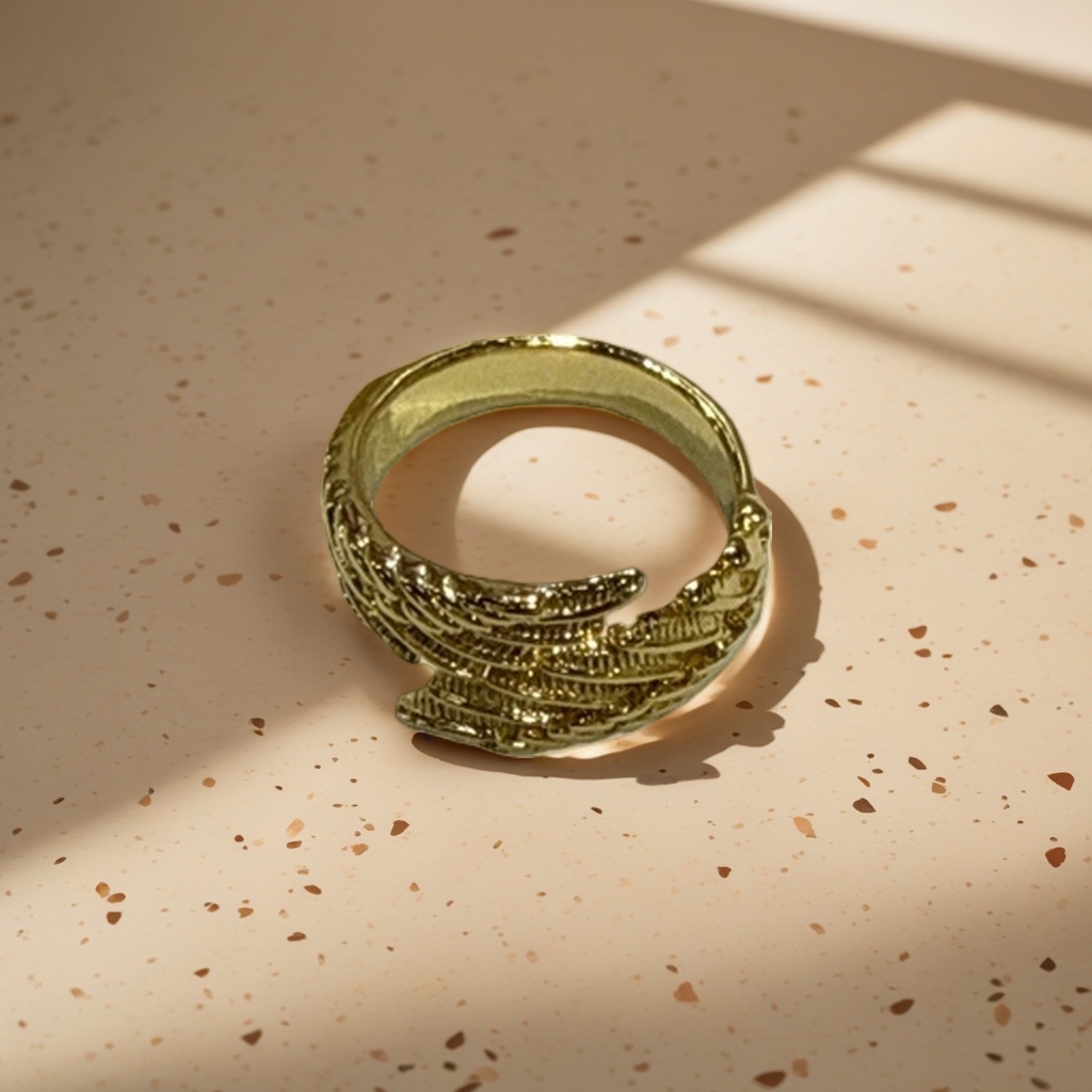 A simple and fashionable gold ring for ladies, an 18K gold-plated adjustable open ring Application Scenario