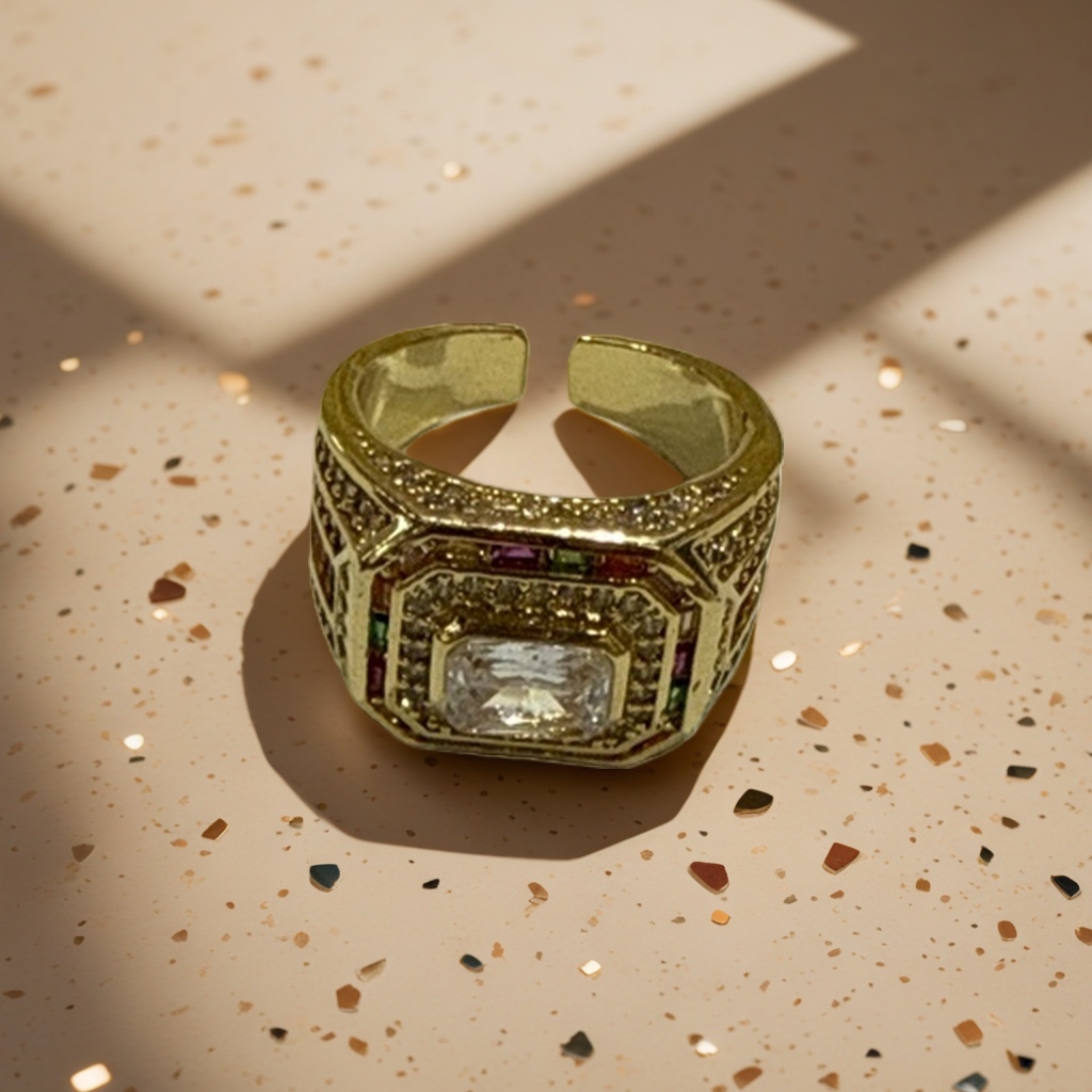 The 925 sterling silver gold ring with a light luxury design is a must-have for daily wear Application Scenario