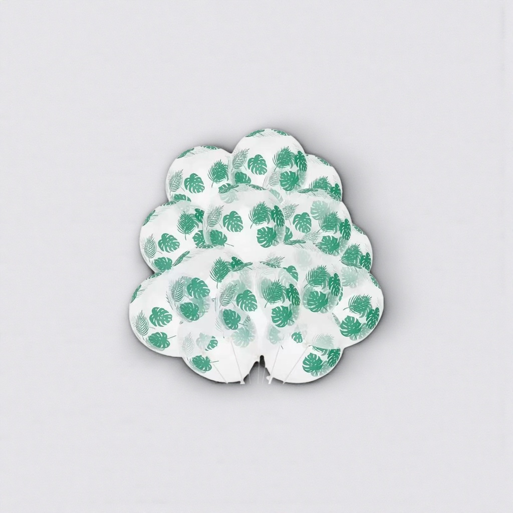 绿色叶子图案气球 节日派对装饰用品