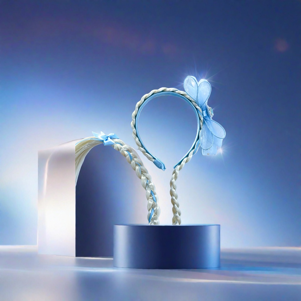 Ice and snow castle background hair accessory, girl party photo decoration headwear set Application Scenario