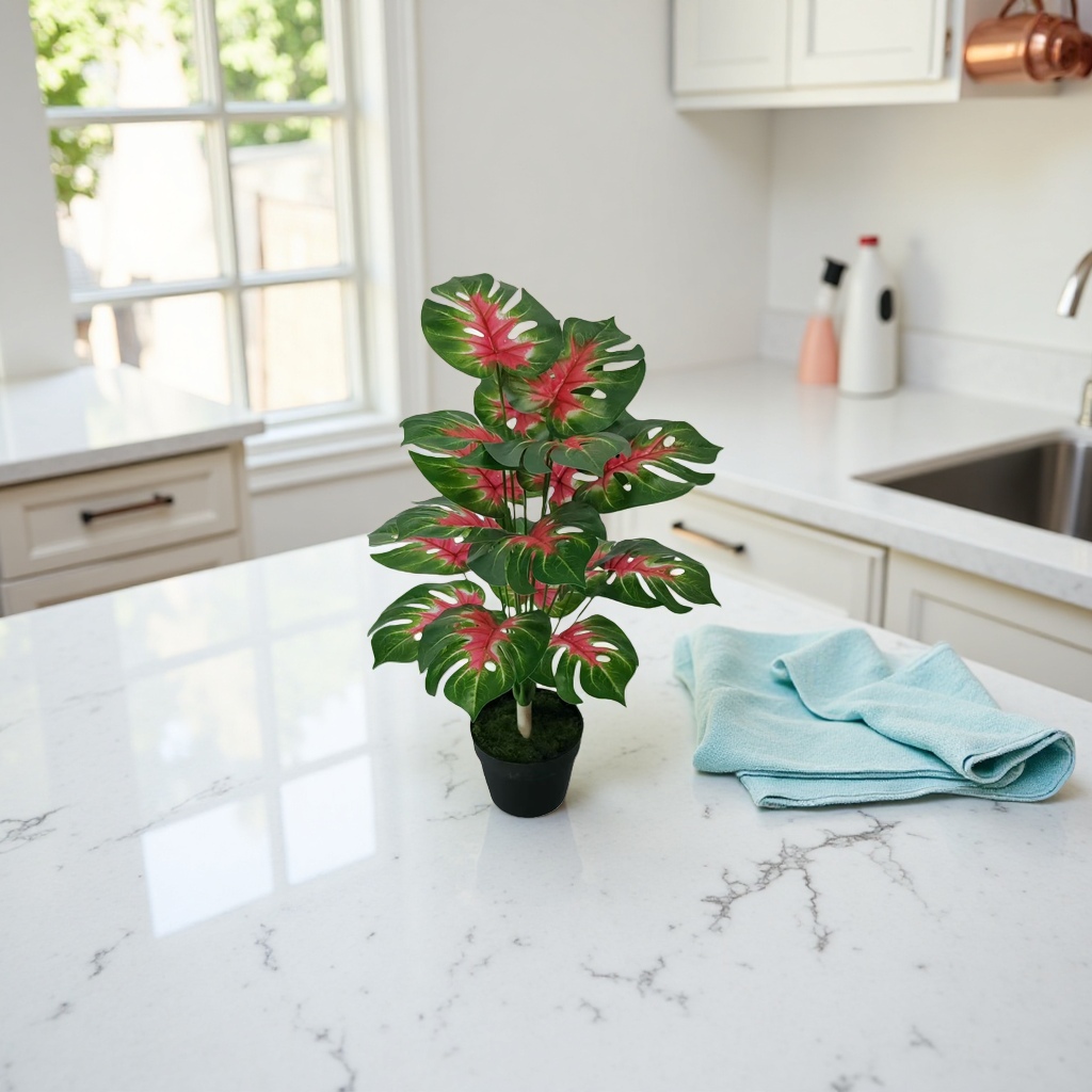 Green and red leaf potted plants, indoor foliage green plants that are easy to grow and shade-tolerant small potted plants Specification image