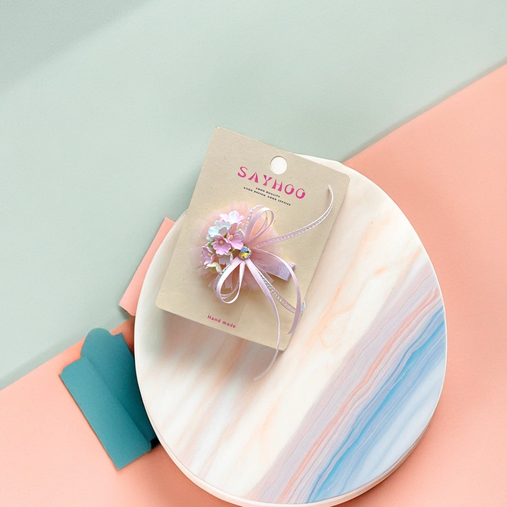 Handcrafted floral hair accessories, ladies' headwear, bow hairpins, sweet and forest-style daily outfits Specification image