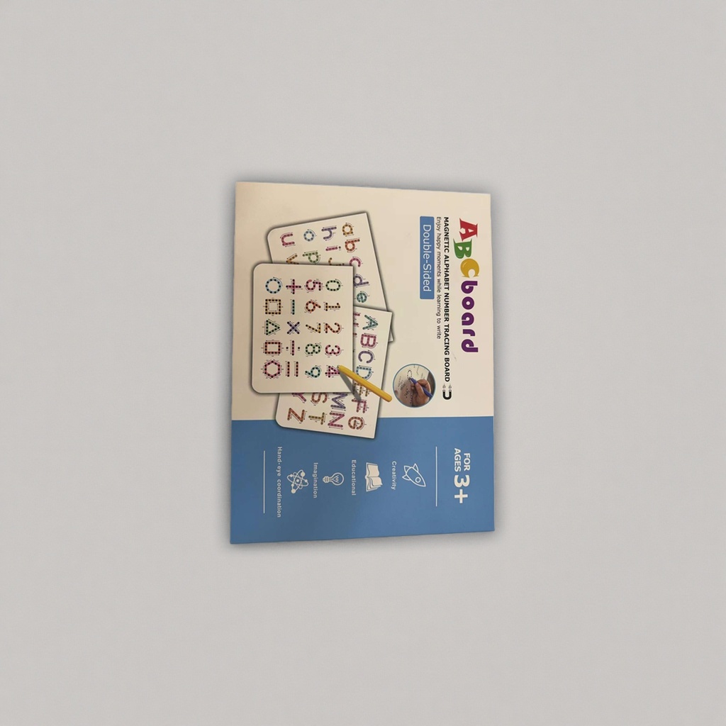 Magnetic alphanumeric tracing board, children's early education and intelligence toy, erasable learning board Specification image