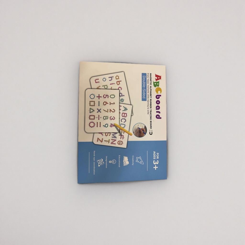 Magnetic alphanumeric tracing board, children's early education and intelligence toy, erasable learning board details Picture