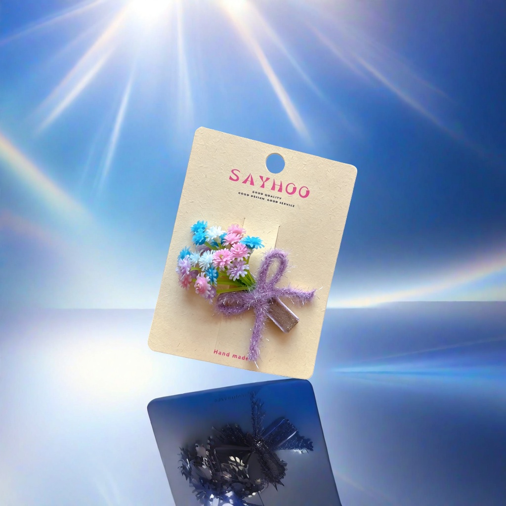 Handmade flower hair clips are sweet and retro decorative hair accessories suitable for both girls and adults Specification image