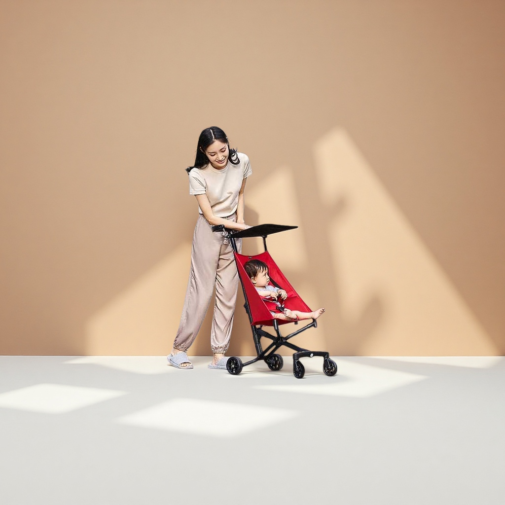 Cradle pocket stroller, baby stroller, lightweight and foldable, suitable for sitting or lying down, high view