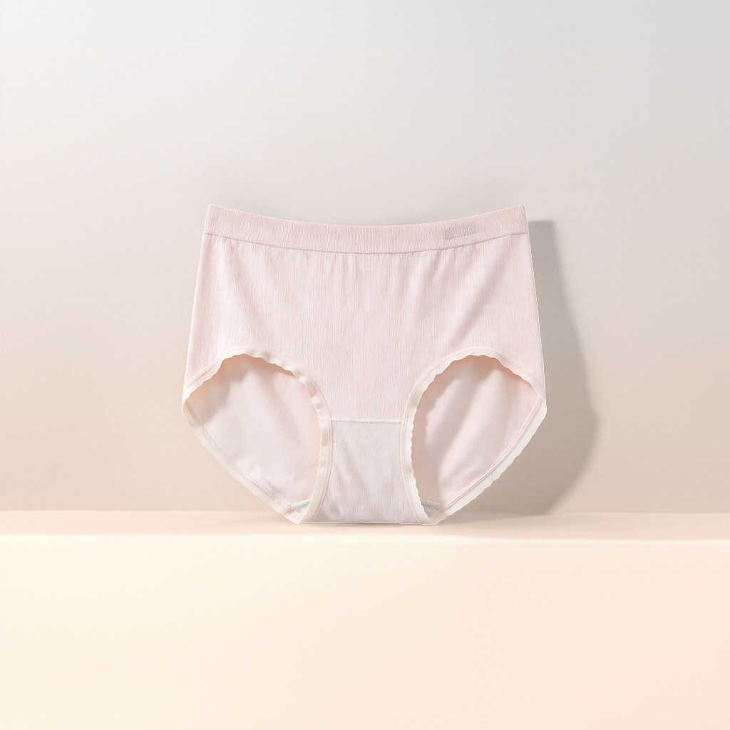 粉色棉质内裤女纯棉舒适透气无痕基础款