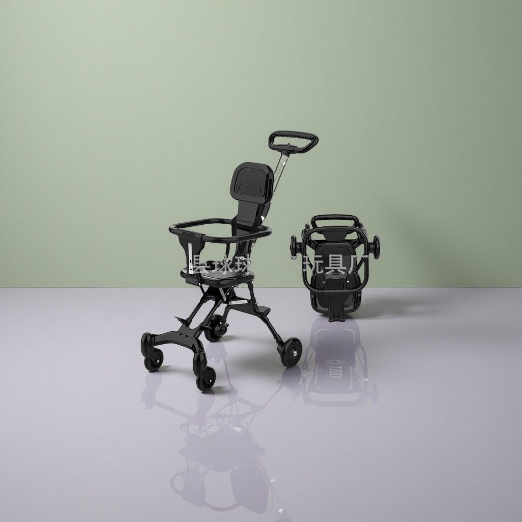 The black baby stroller is lightweight and foldable, suitable for both sitting and lying down, and ideal for newborns Application Scenario