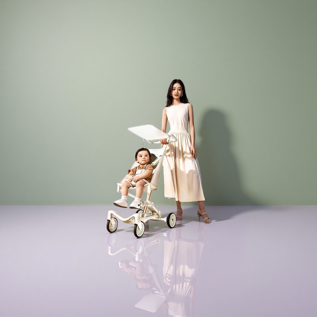 Silla de bebé 360 grados rotación rueda universal recién nacido puede aplanar bidireccional llevar a la práctica portátil y ligero Specification image