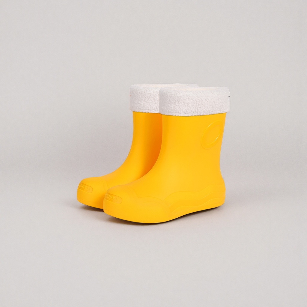 Yellow rain boots are waterproof and anti-slip. Women's rain boots are a must-have for rainy days details Picture