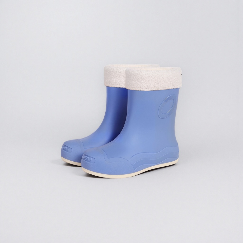 Blue rain boots for women, thickened anti-slip high-top rain boots, spring and autumn outdoor waterproof boots Specification image