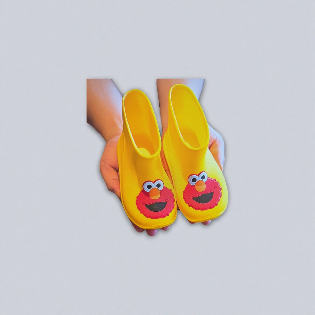 Elmo cartoon yellow rain boots for children are waterproof and anti-slip, comfortable and breathable details Picture