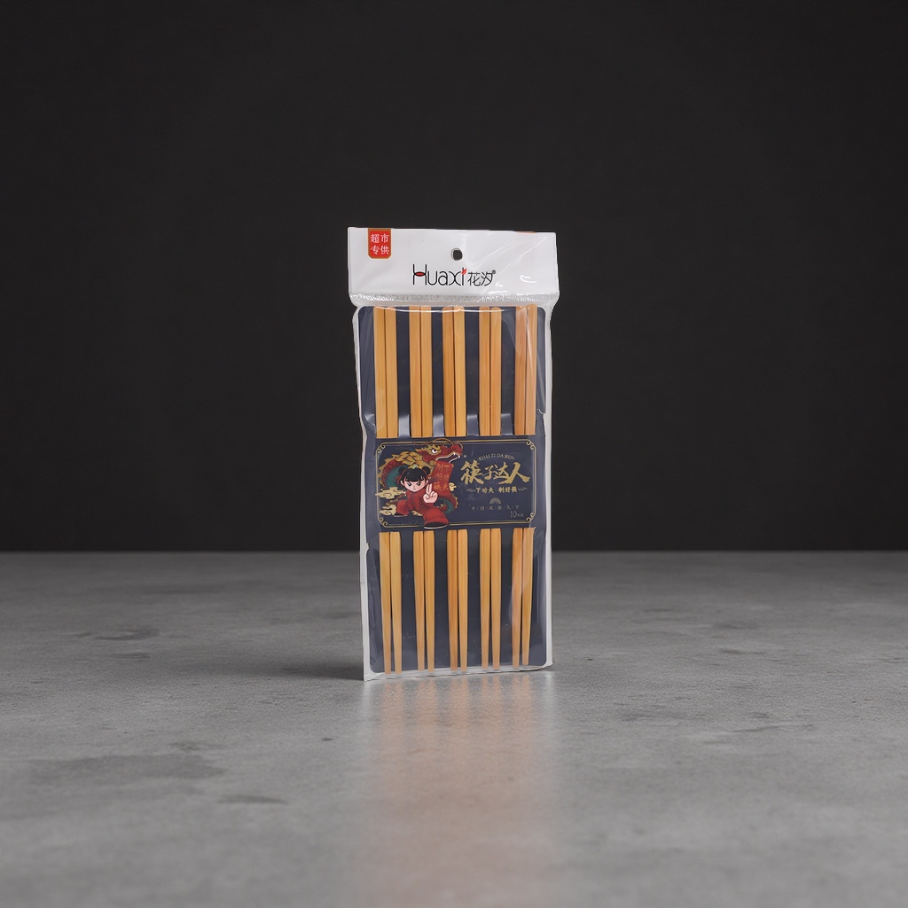 竹制环保筷子 一对装 家用简约餐具 防滑耐高温