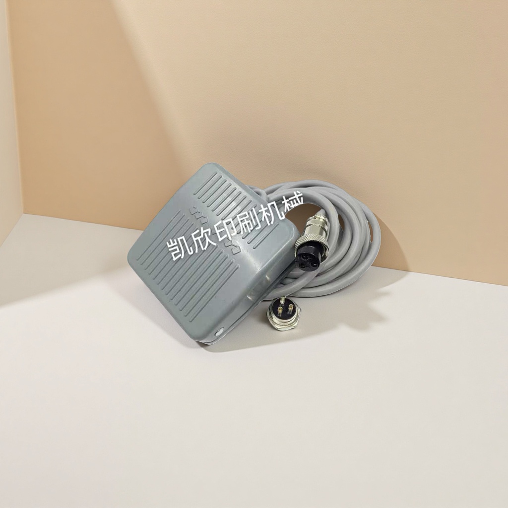 Grey foot switch, metal casing, waterproof and anti-slip, foot-operated power control switch Application Scenario