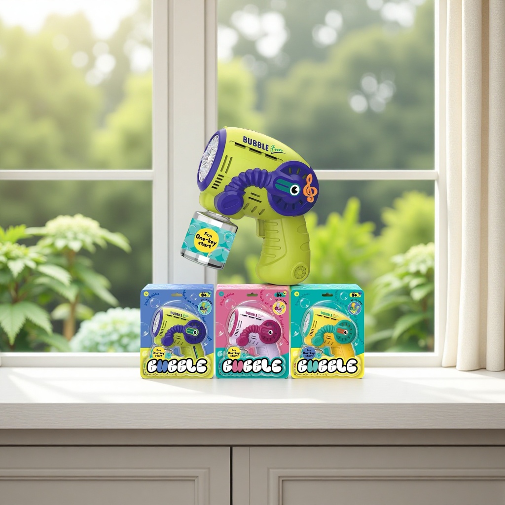 Juguetes para niños bubble gun handheld auto bubble blow machine al aire libre juego props Specification image