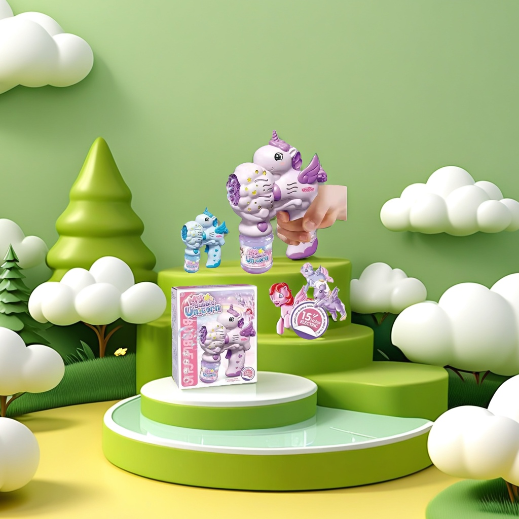 My Bubble Unicorn Children's toy Bubble gun in the shape of a unicorn Application Scenario