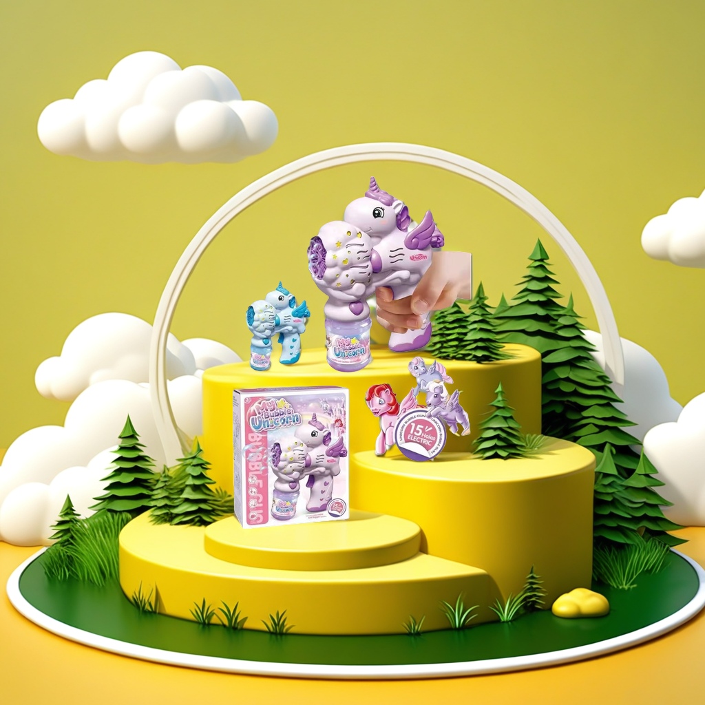 My Bubble Unicorn儿童玩具独角兽造型泡泡枪