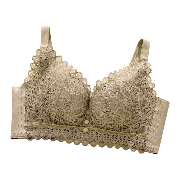 Lace bra without underwire folding adjustable women's underwear bra Item Picture