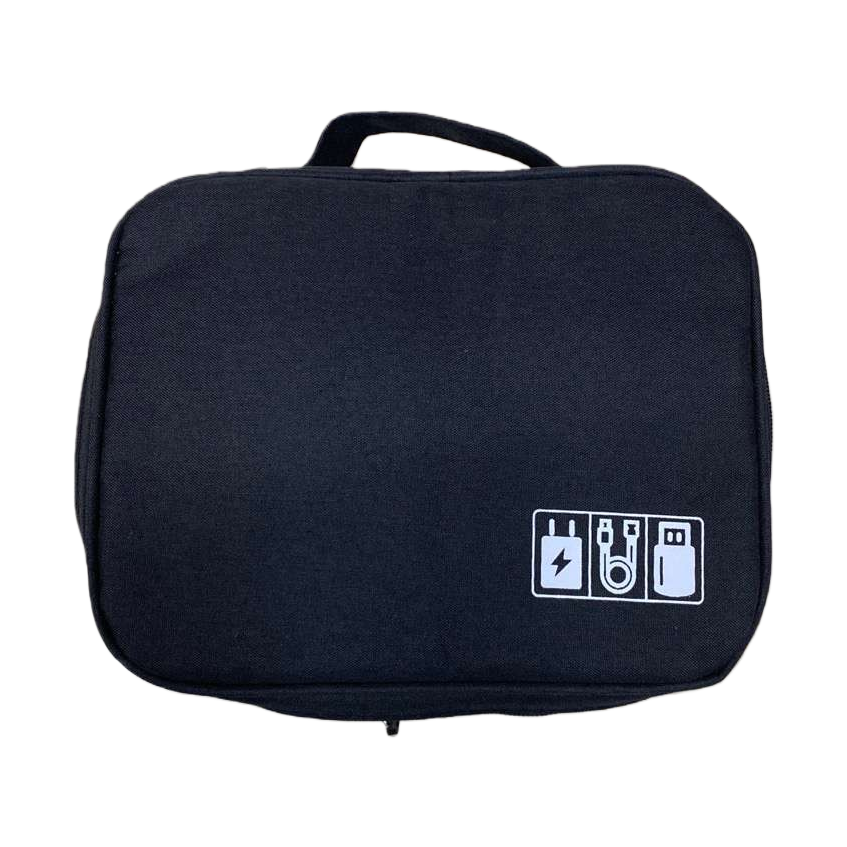 Black large-capacity storage bag, portable makeup organization bag Item Picture
