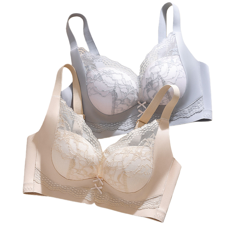 Boneless mid-thick bra, comfortable and close-fitting women's underwear without underwire Item Picture