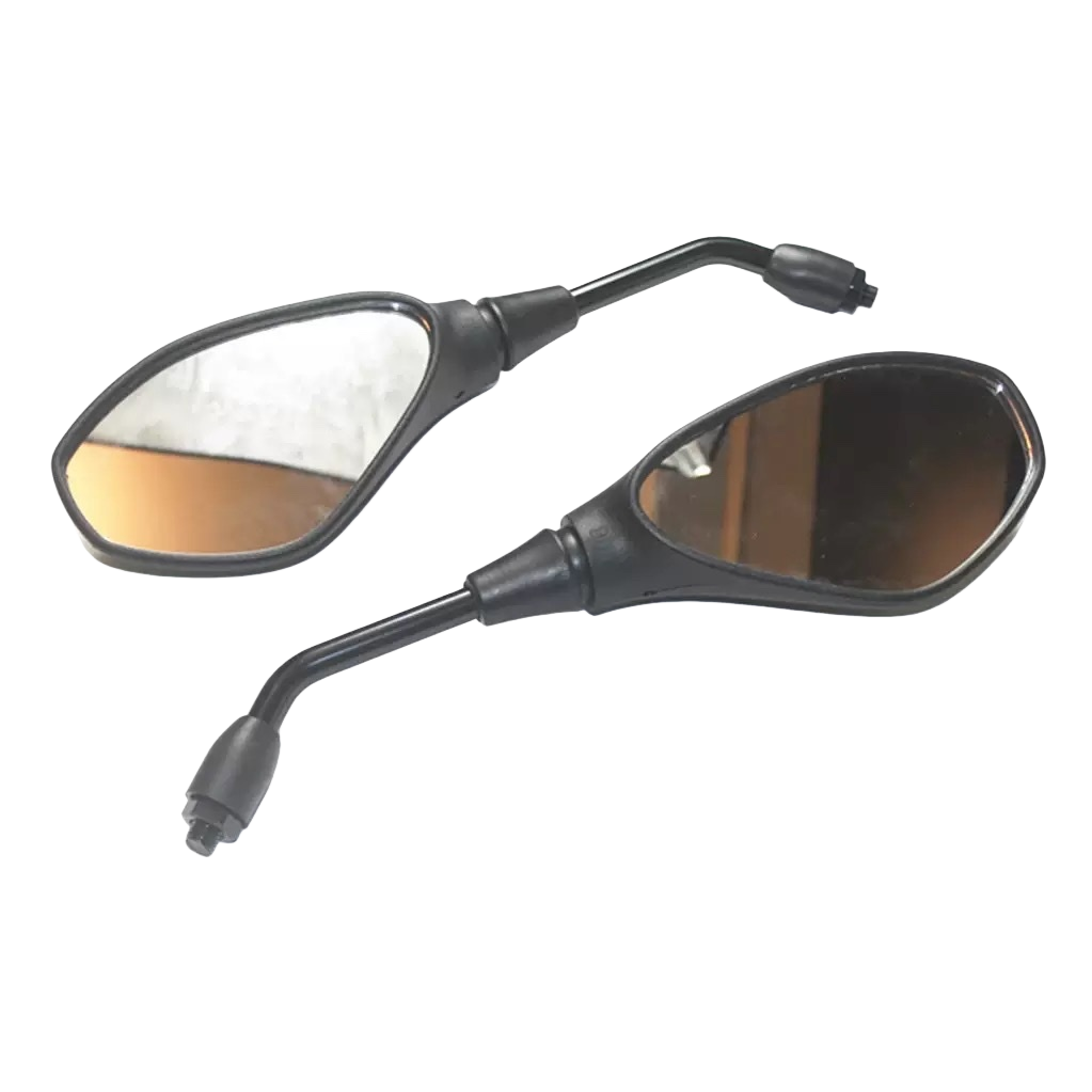 The motorcycle rearview mirror is made of aluminum alloy, which is lightweight, anti-glare and adjustable left and right Item Picture