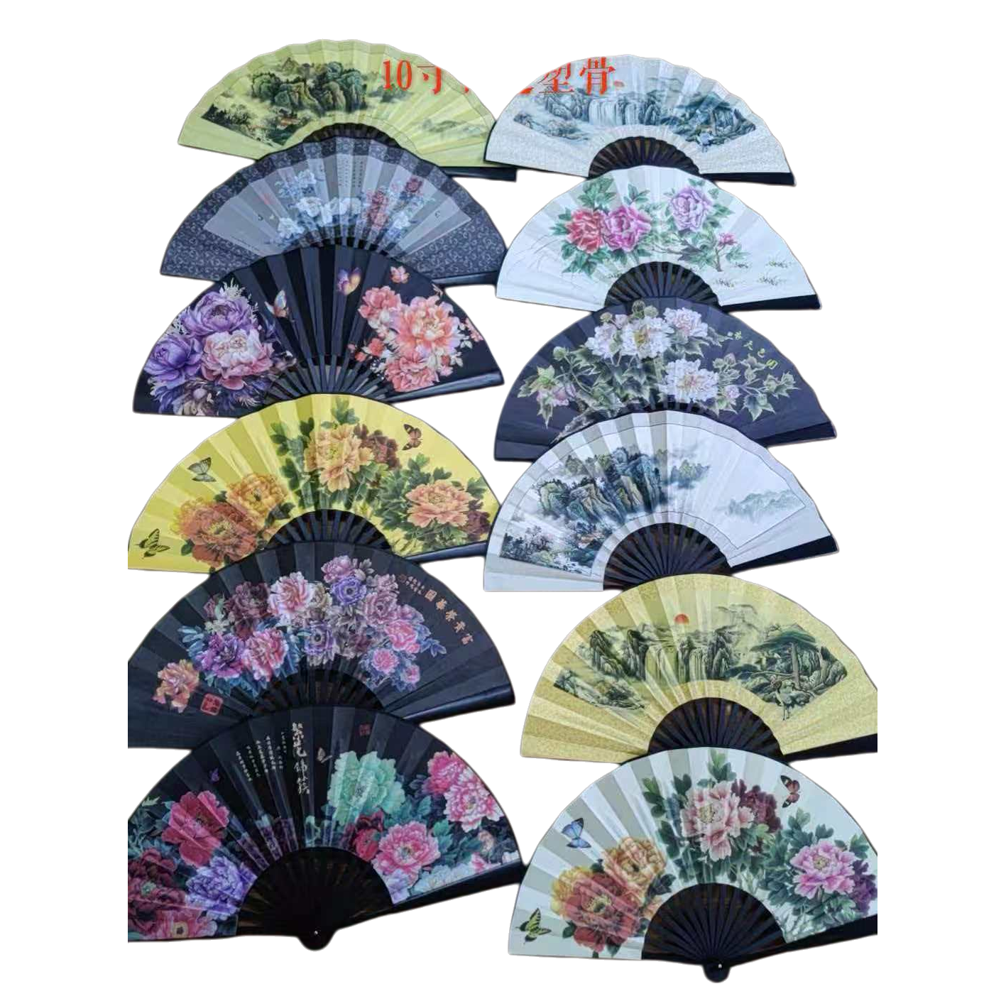 Abanico plegable de bambú hecho a mano de color sólido abanico clásico verano nara ventilador plegable portátil Item Picture