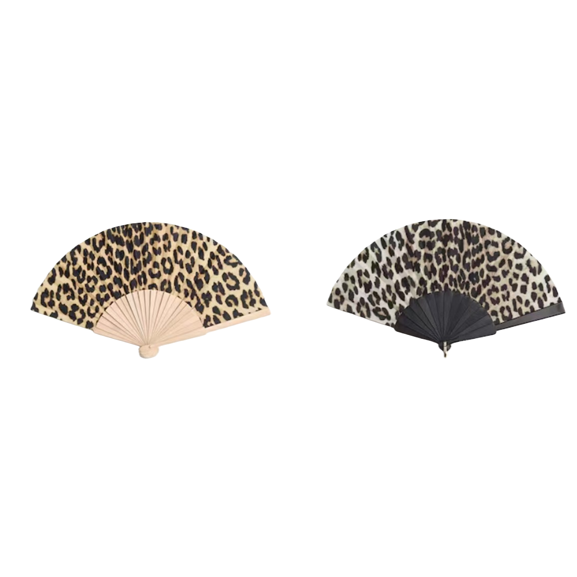 Leopard estampado handmade plegable fan verano fresco retro arte y arte portátil plegable fan Item Picture