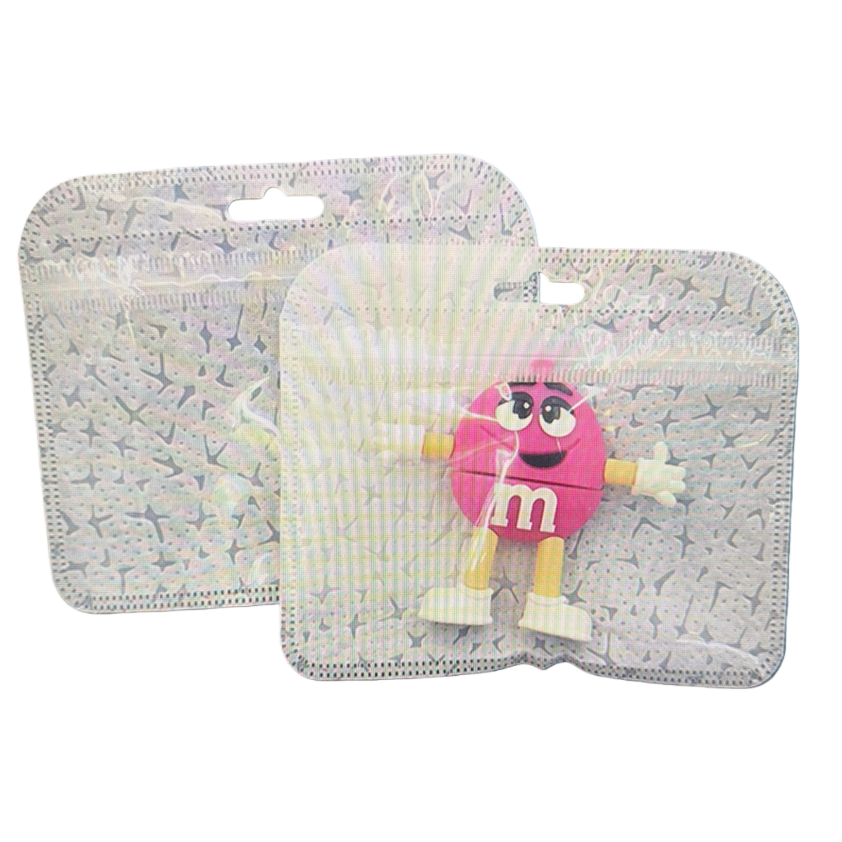 M Bean Cartoon character transparent plastic bag, food-grade sealed moisture-proof portable set Item Picture