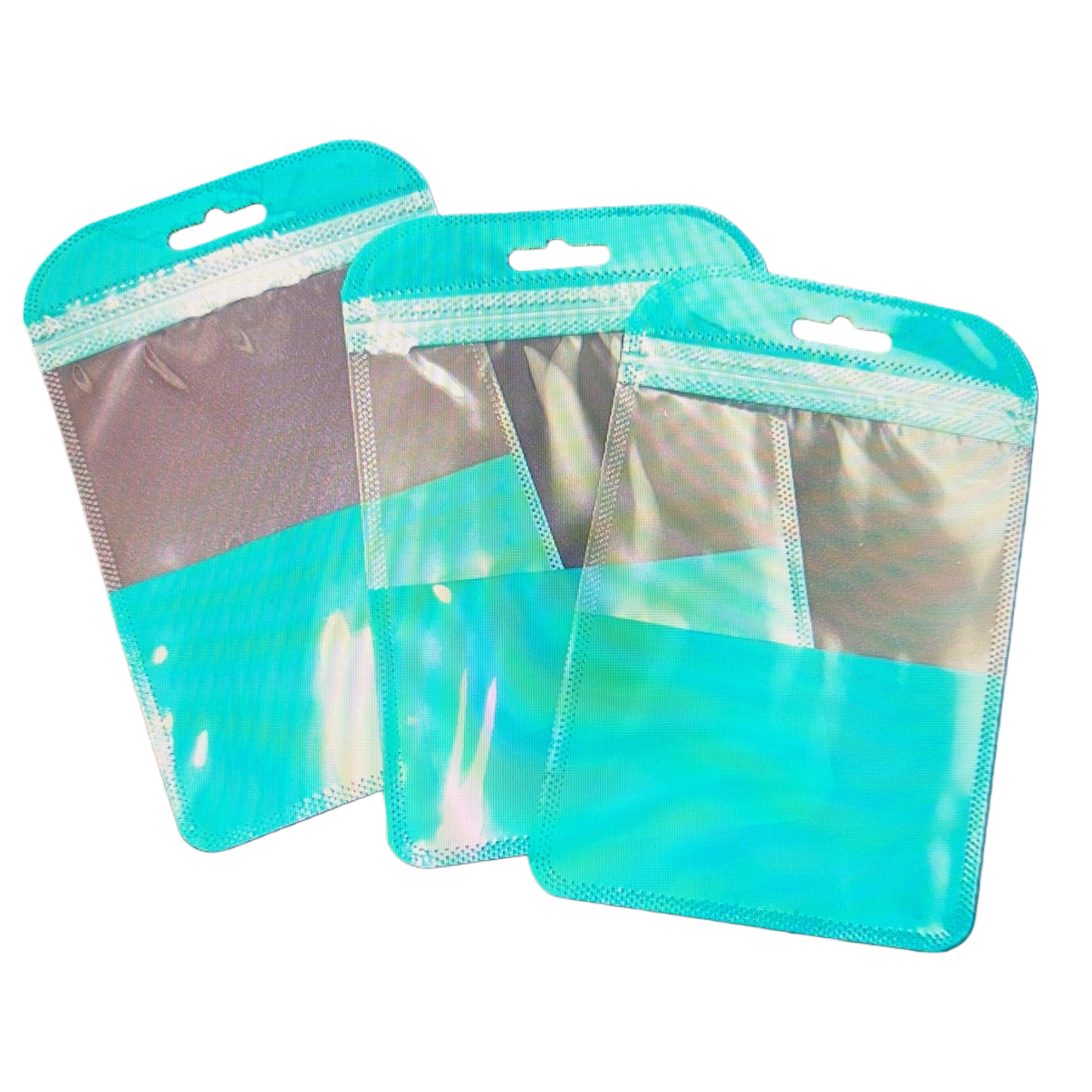 Creative blue transparent plastic packaging bags, moisture-proof, sealed and self-sealing bags, thickened and durable, available in multiple sizes Item Picture
