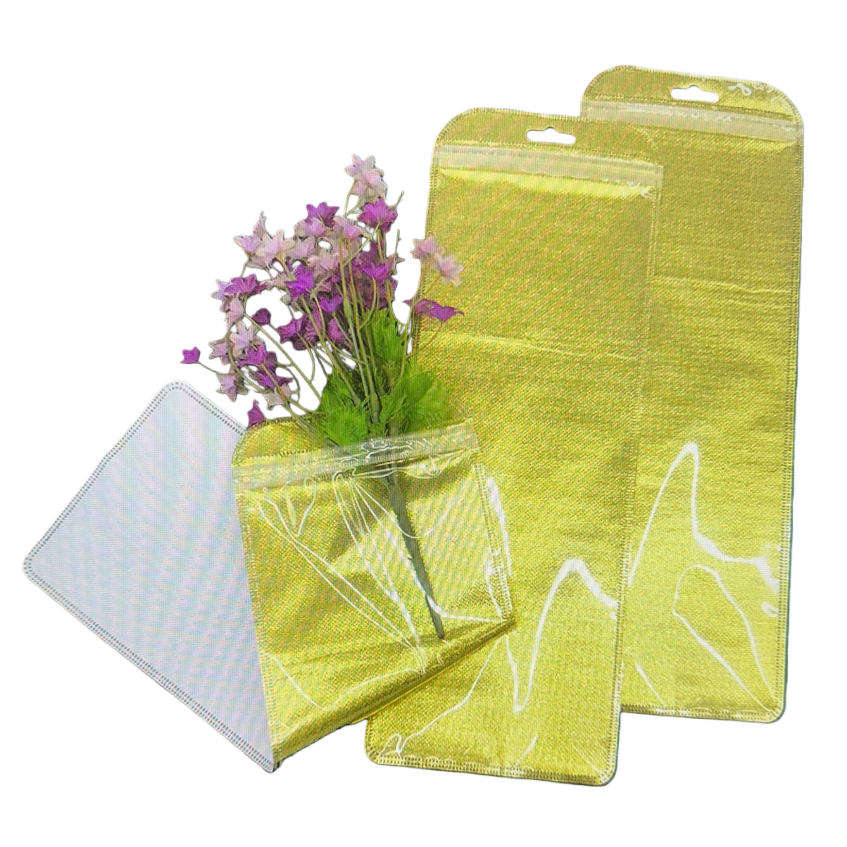 Golden double-sided 16-micron thick packaging bag, universal thickened moisture-proof sealed bag Item Picture