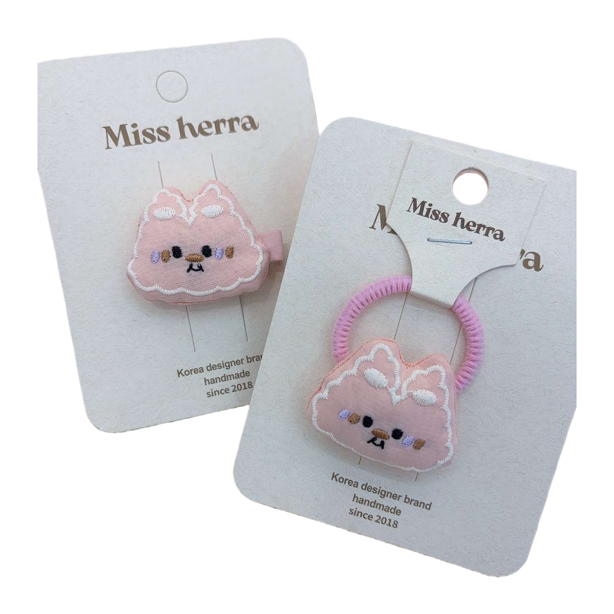 Cute cartoon rabbit hair accessory, hairpin and hair band set, girls' headwear, sweet and adorable Item Picture