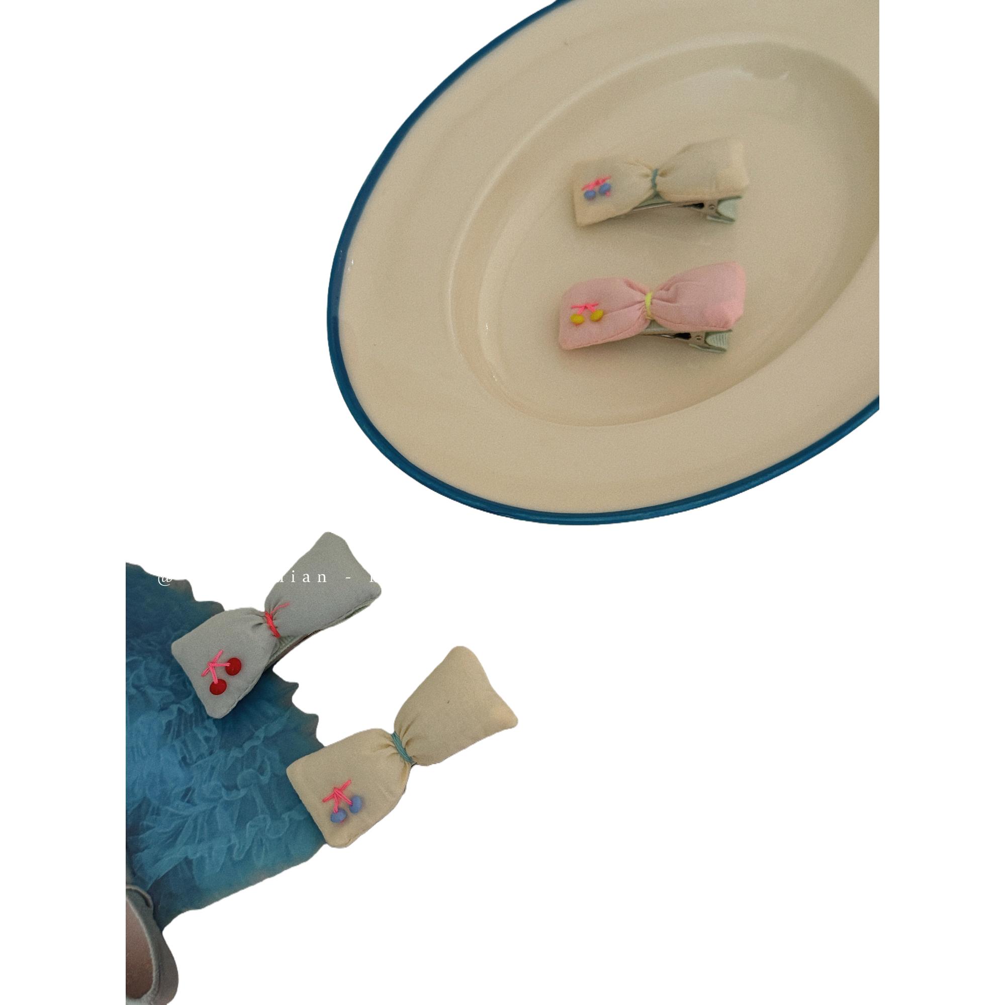 Cute hairpin girl bow hair accessory sweet and simple bear-shaped hairpin Item Picture