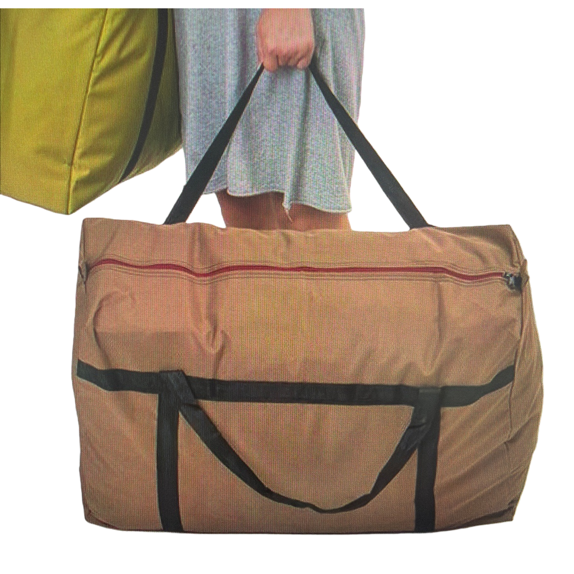 Brown travel bag, large-capacity, lightweight and wear-resistant luggage bag, suitable for both men and women, business trip storage bag Item Picture
