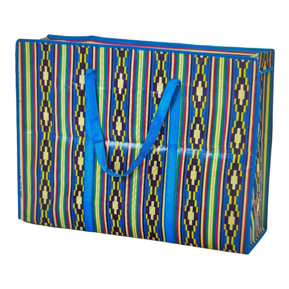 Colorful striped pattern handbags are fashionable, eco-friendly and reusable shopping bags Item Picture