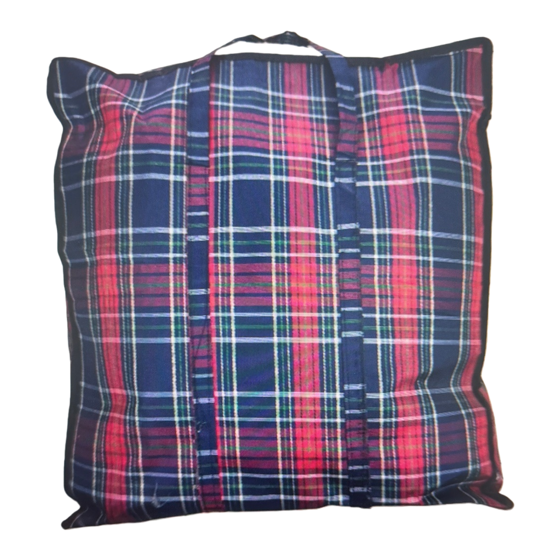 A multi-functional portable fabric storage bag with a checkered pattern Item Picture