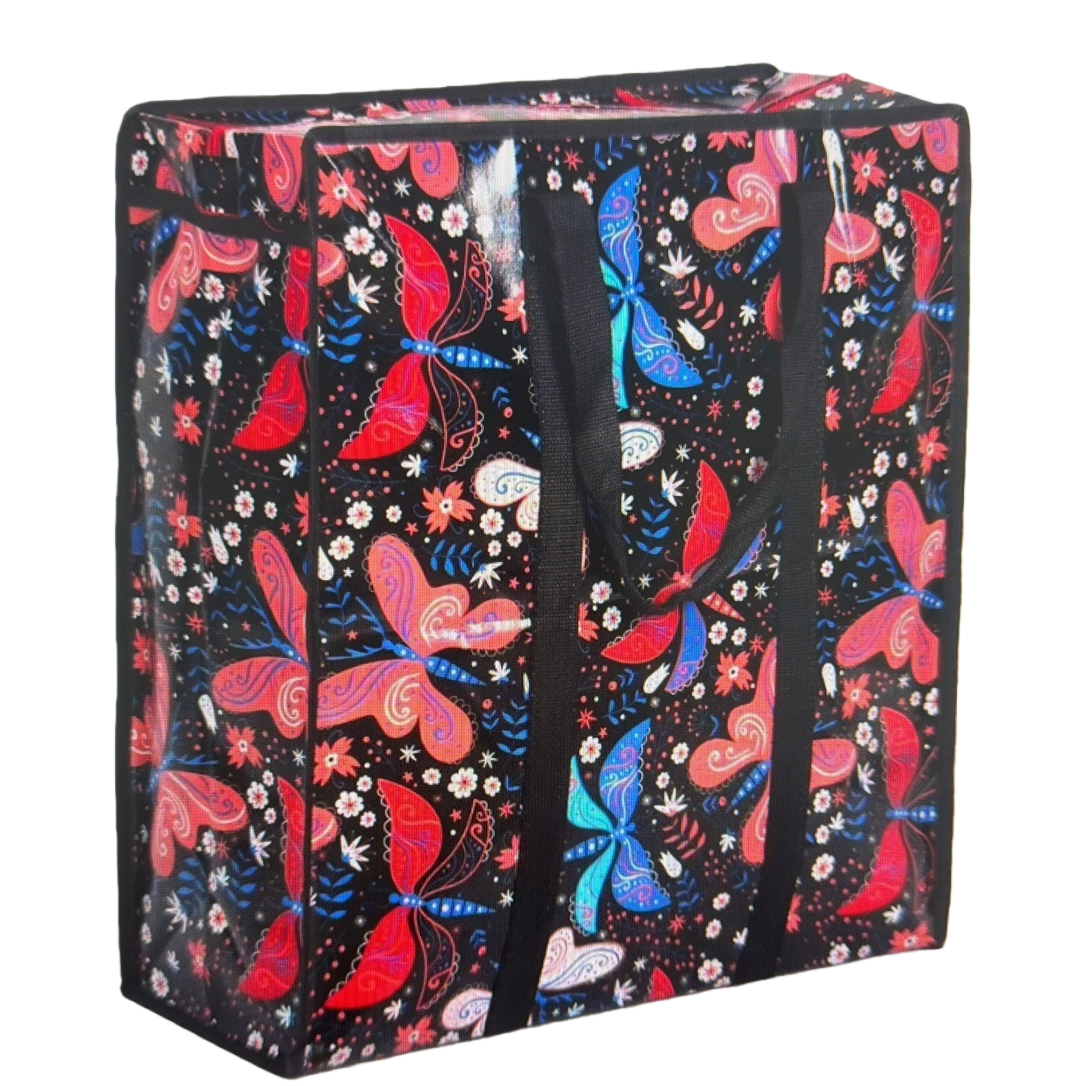 Colorful butterfly-patterned handbags are fashionable, eco-friendly and reusable shopping bags Item Picture