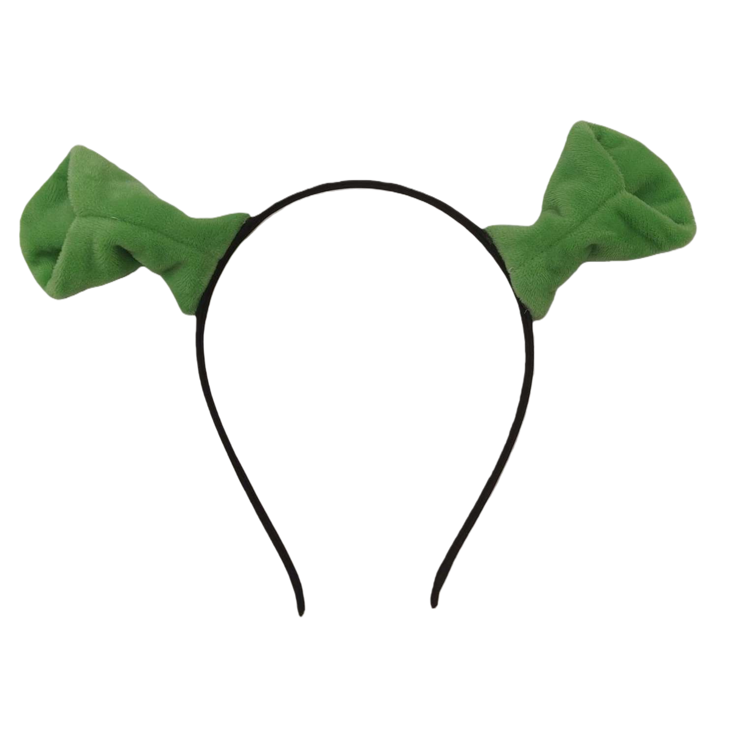 Verde peluche orejas aros de pelo para niñas adorables tocados de dibujos animados suave suave suave suave suave elasticidad ajustable Item Picture
