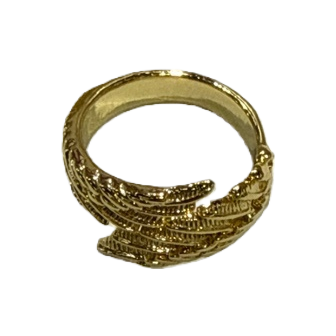 A simple and fashionable gold ring for ladies, an 18K gold-plated adjustable open ring Item Picture