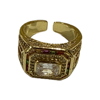 The 925 sterling silver gold ring with a light luxury design is a must-have for daily wear Item Picture