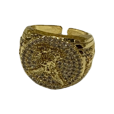 Золотые кольца 925 серебряных позолоченных бриллиантов Item Picture