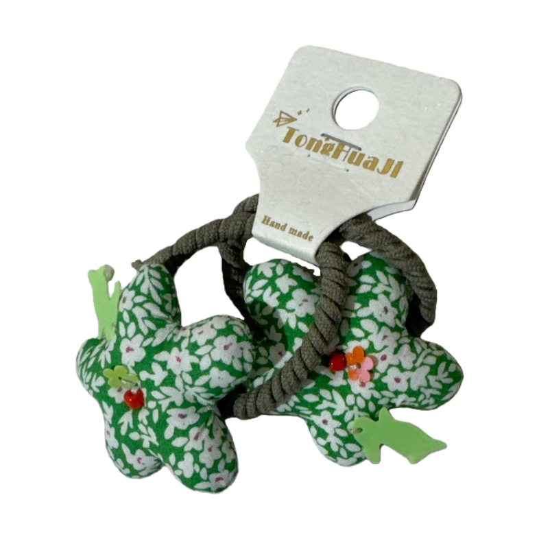 Handcrafted green floral pattern hair band main body Item Picture