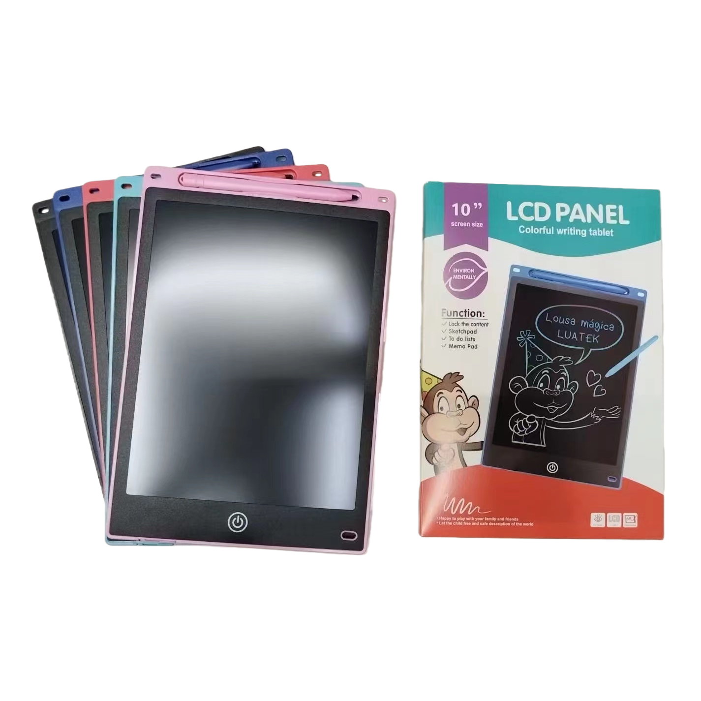ويمكن أن تكون لوحة كتابة إلكترونية ملونة من طراز LCD قادرة على مسح لوحة تعليم الطفل Item Picture