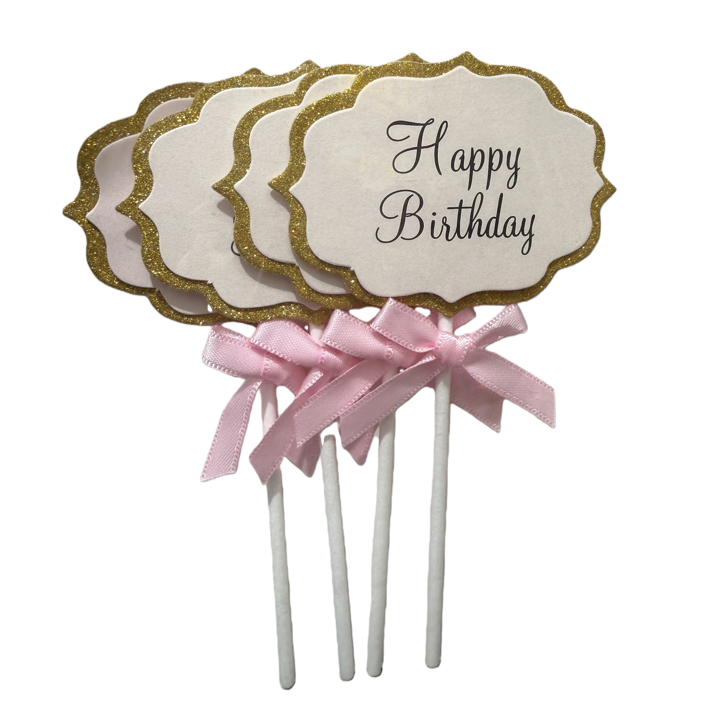 Conjunto de decoración de cumpleaños con cinta rosa tarjeta de cumpleaños en una caja de regalo exquisita Item Picture