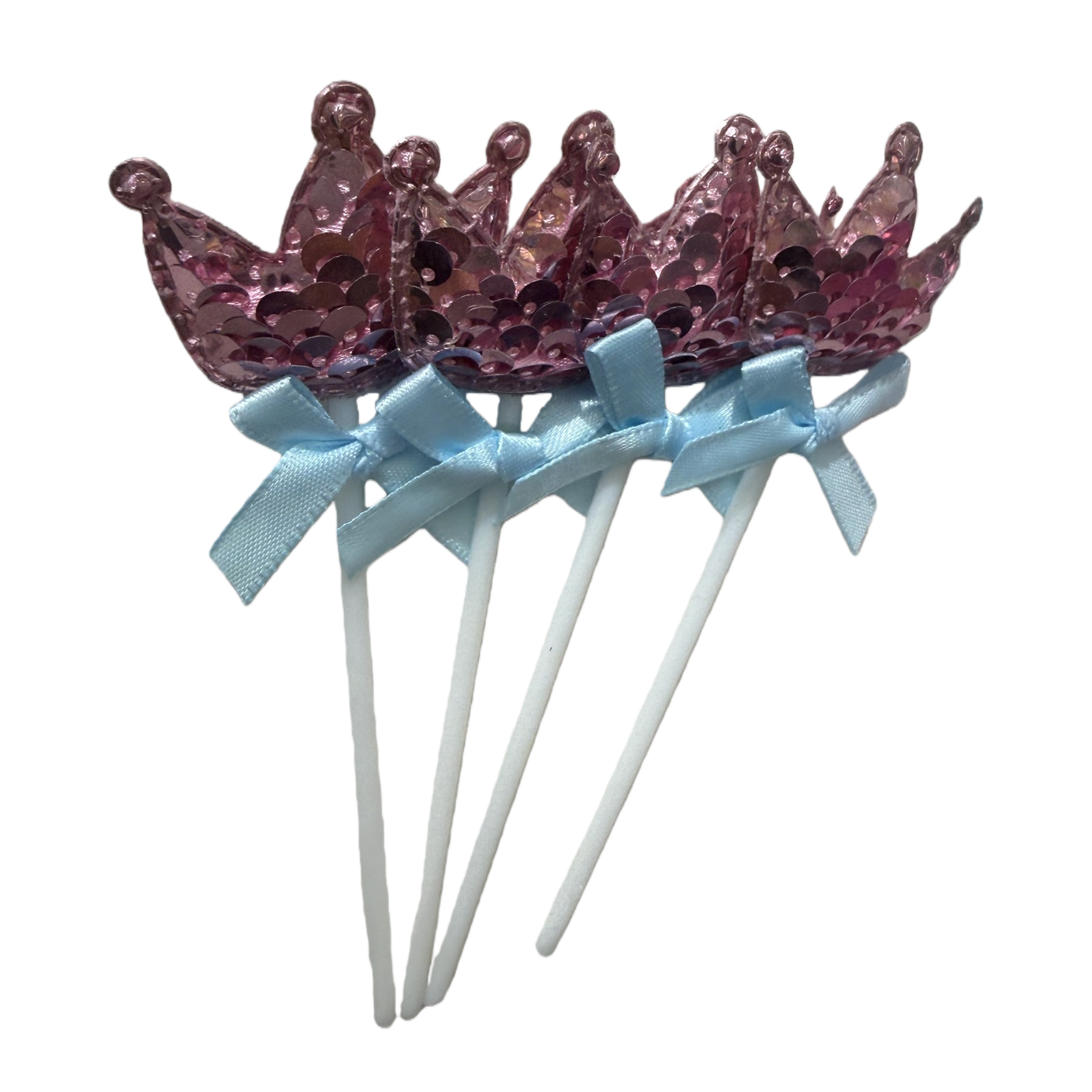 Decoraciones de fiesta corona stick shiny metal textura vacaciones cumpleaños celebración suministros Item Picture