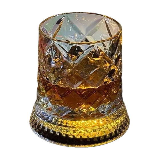 水晶杯+玻璃杯白底实物图