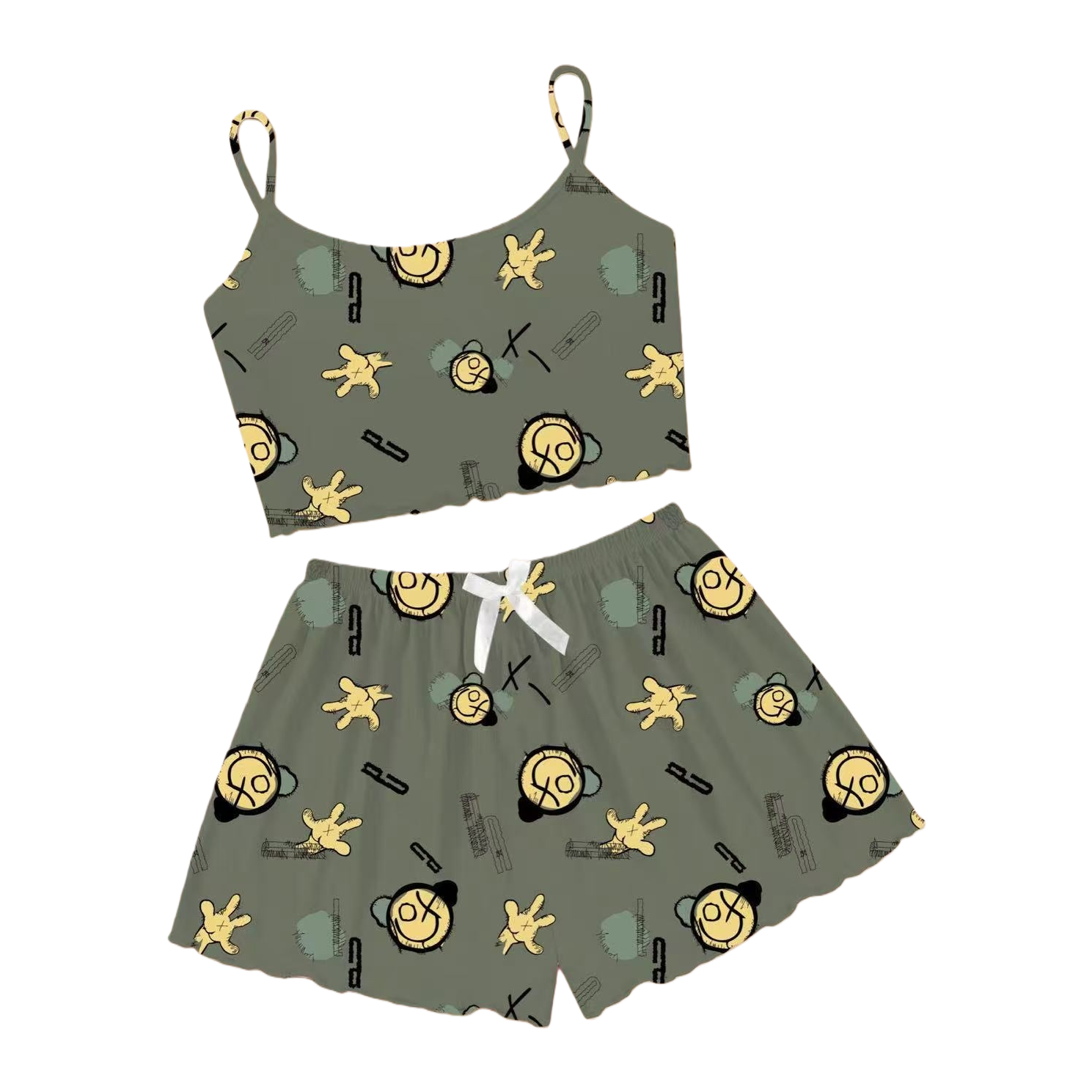 Мультяшный узоры, подтяжки, шорты, модные летние костюмы Item Picture