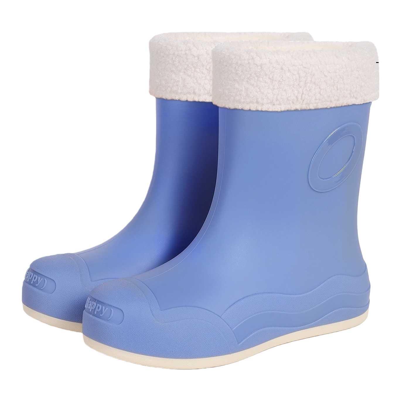 Blue rain boots for women, thickened anti-slip high-top rain boots, spring and autumn outdoor waterproof boots Item Picture