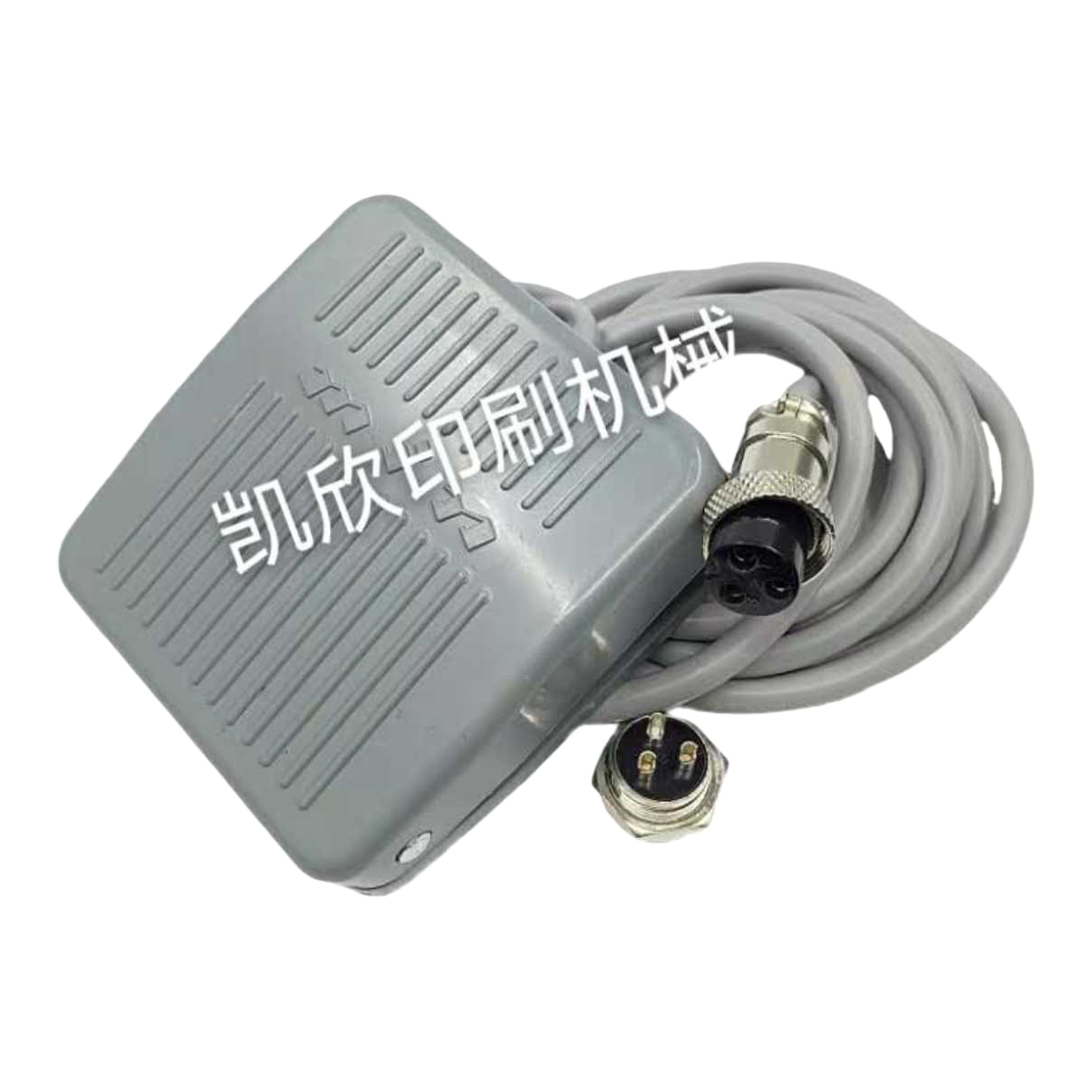 Grey foot switch, metal casing, waterproof and anti-slip, foot-operated power control switch Item Picture